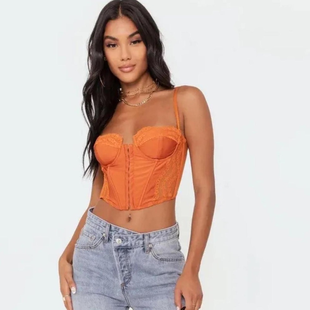 Edikted Orange Corset Top